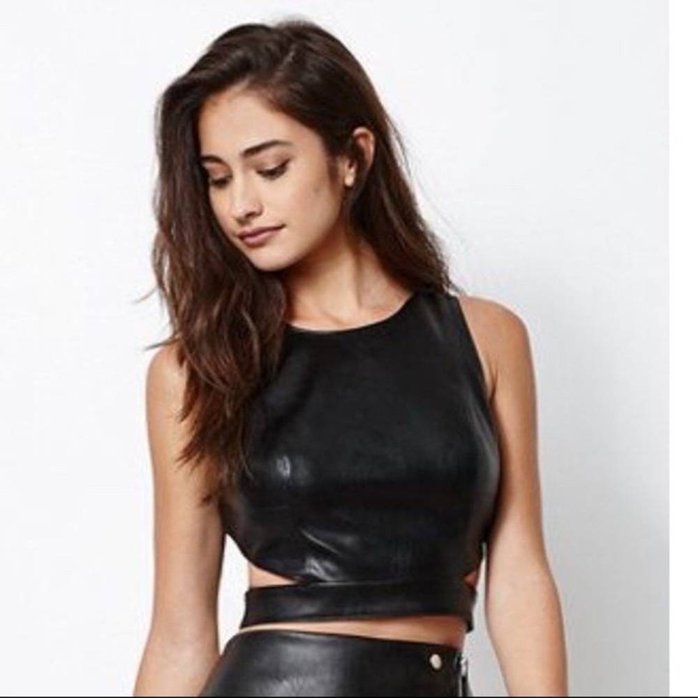 Faux Leather Crop Top